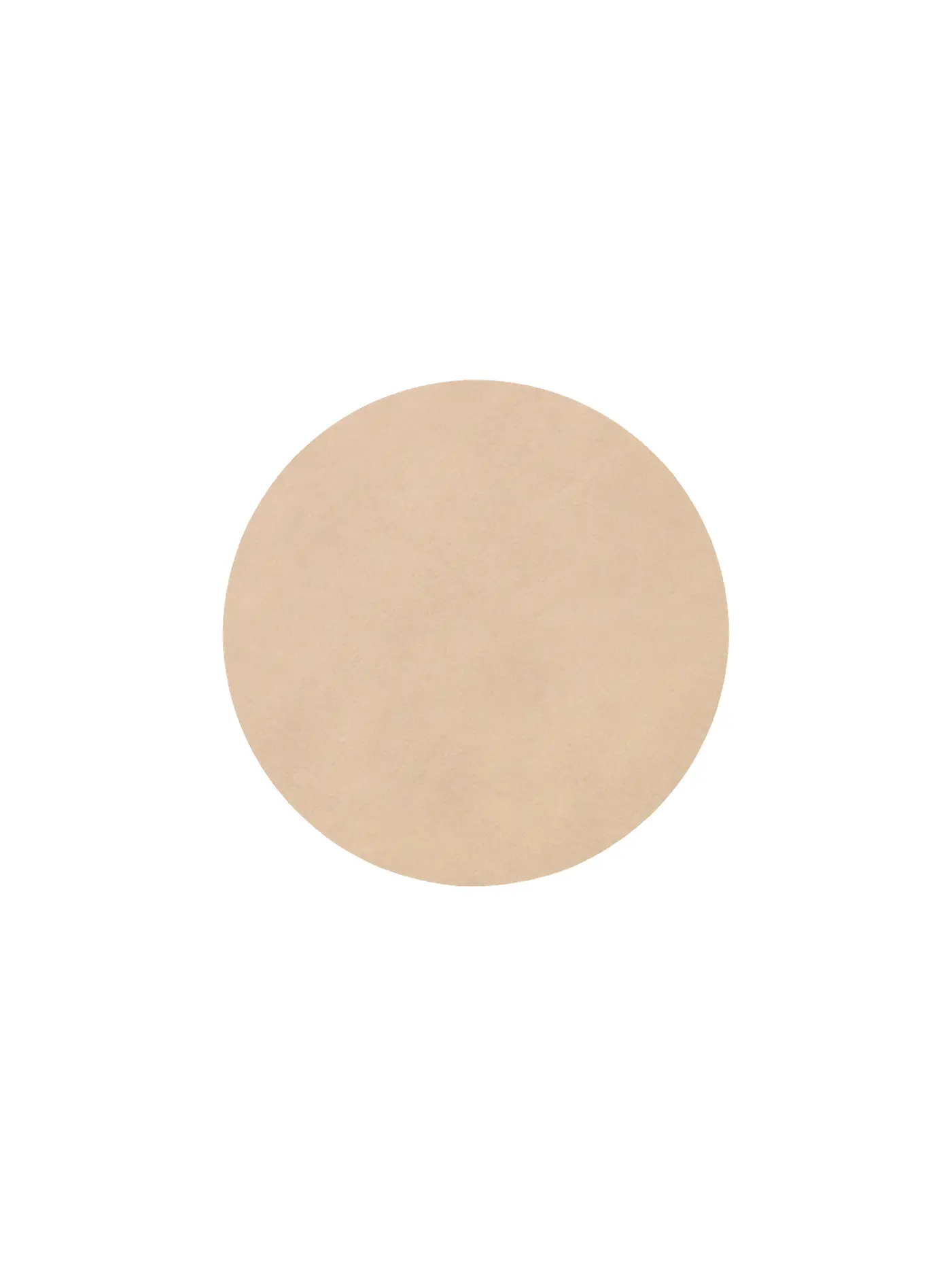 LIND DNA | Leder Untersetzer rund 10cm Oyster White | camel